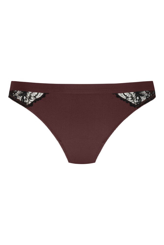 Slip basso con inserto pizzo 79286 1809 marrone