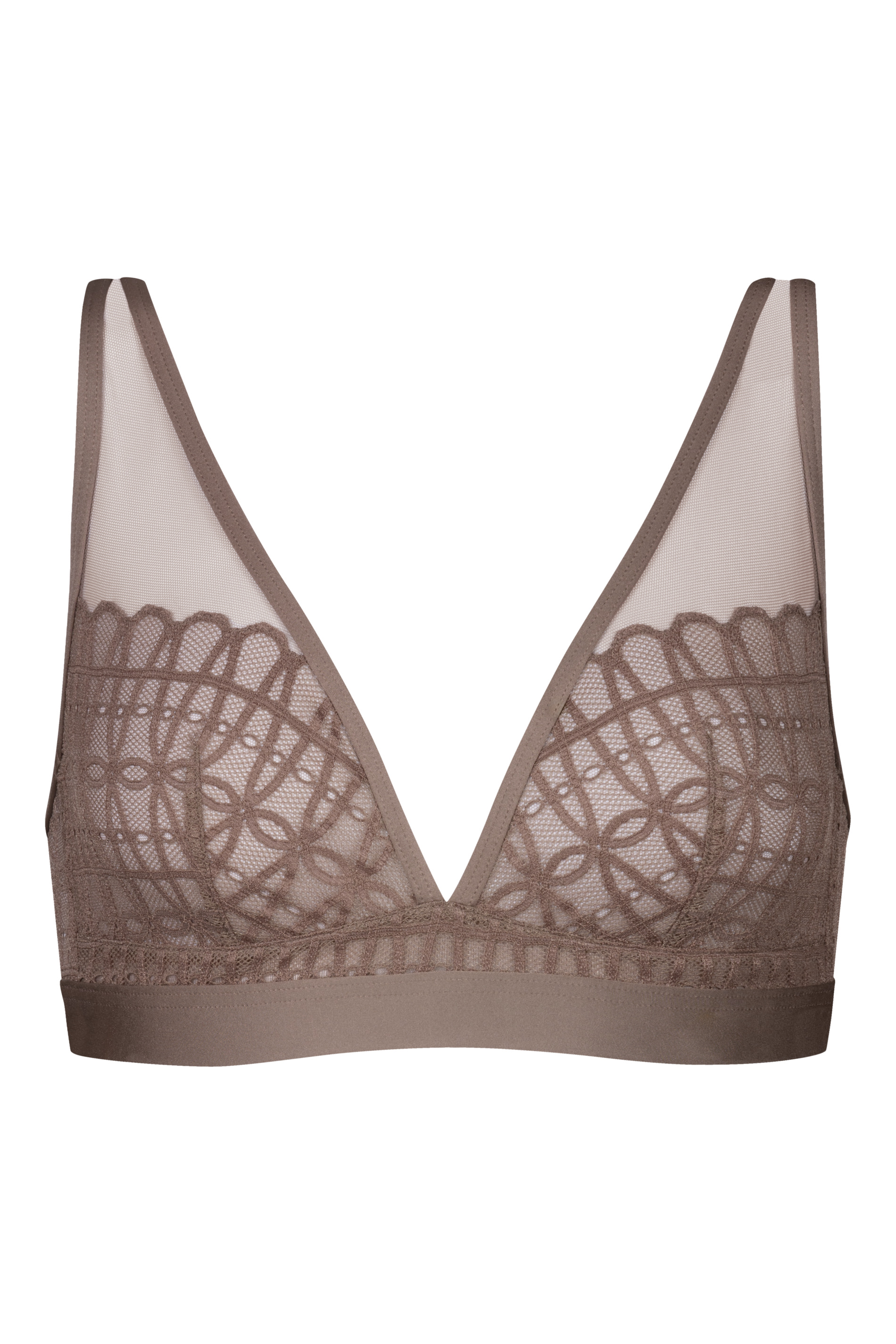 Reggiseno triangolo pizzo Mey 1150032 grigio