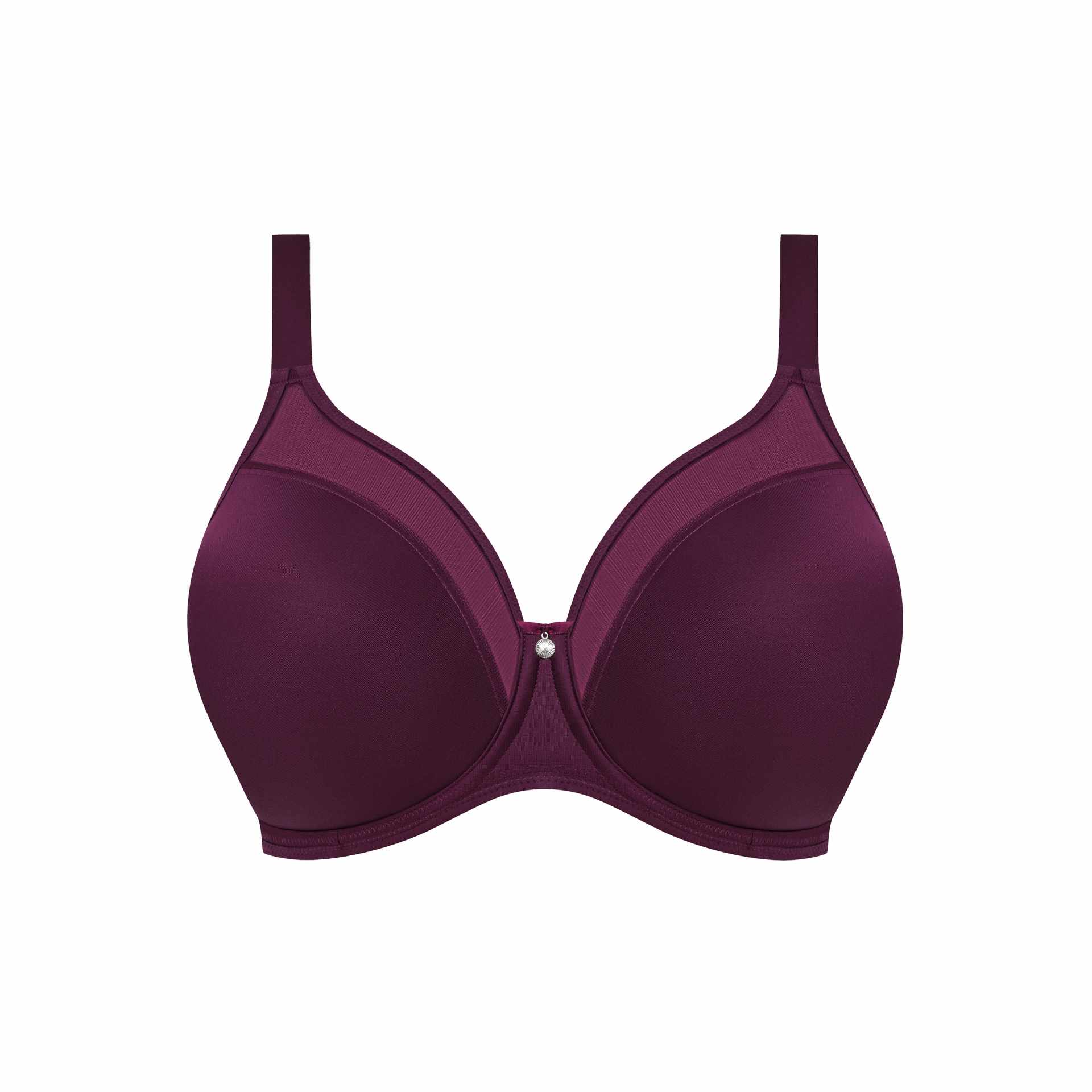 Reggiseno con ferretto per seni generosi e taglie forti EL4301 fig bordeaux  coppe E F G H