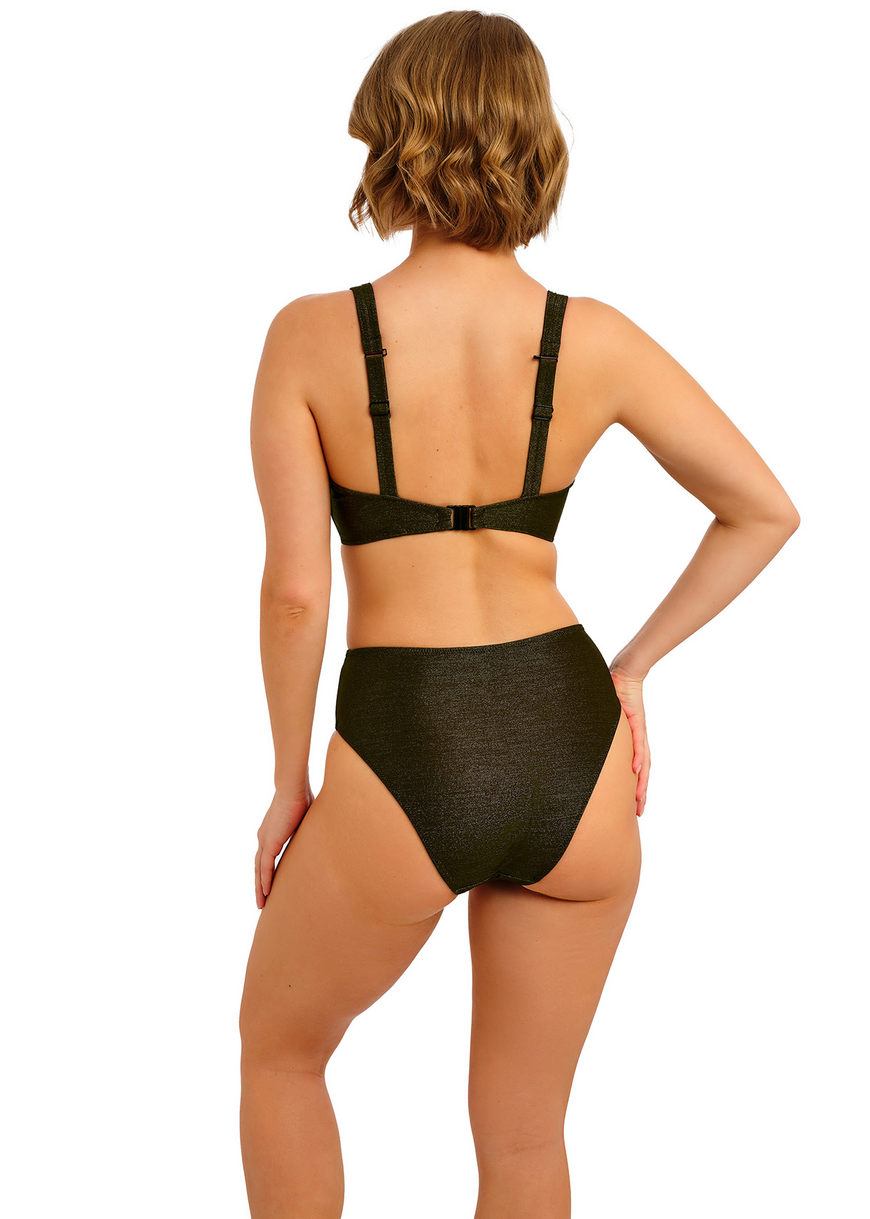 Reggiseno bikini a triangolo con ferretto AS206113 nero e rigato