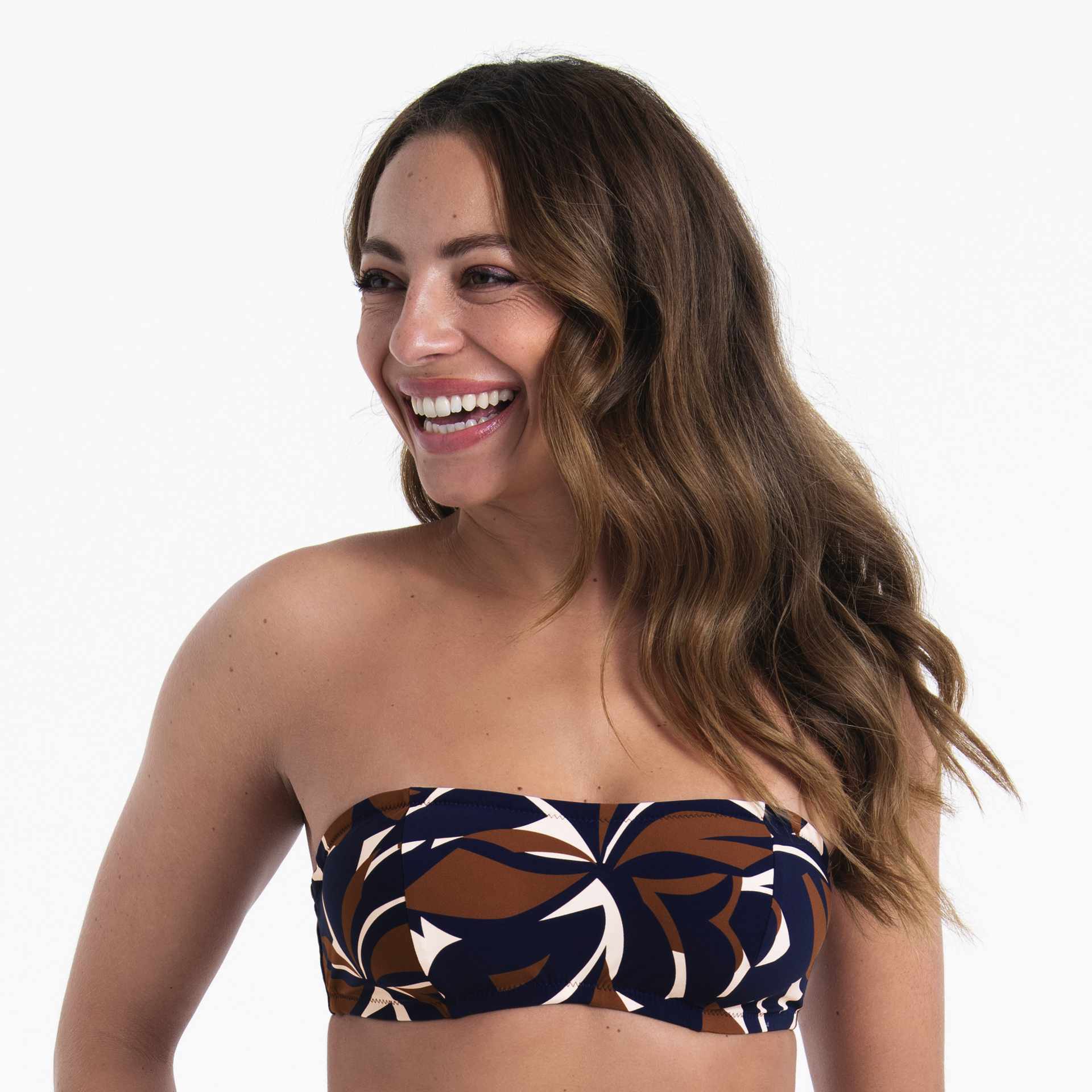 Reggiseno bikini a fascia per seni medio grandi M6 8739-1 blu