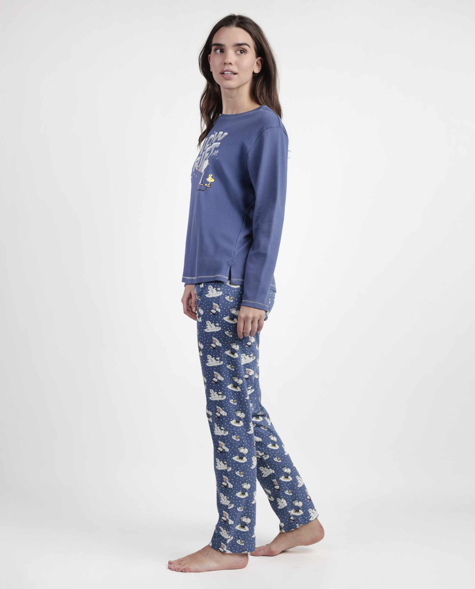 Pigiama manica lunga Peanuts 63424 blu