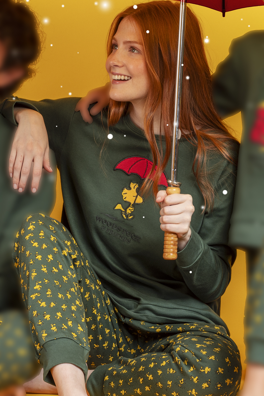 Pigiama manica lunga Peanuts 63420 verde