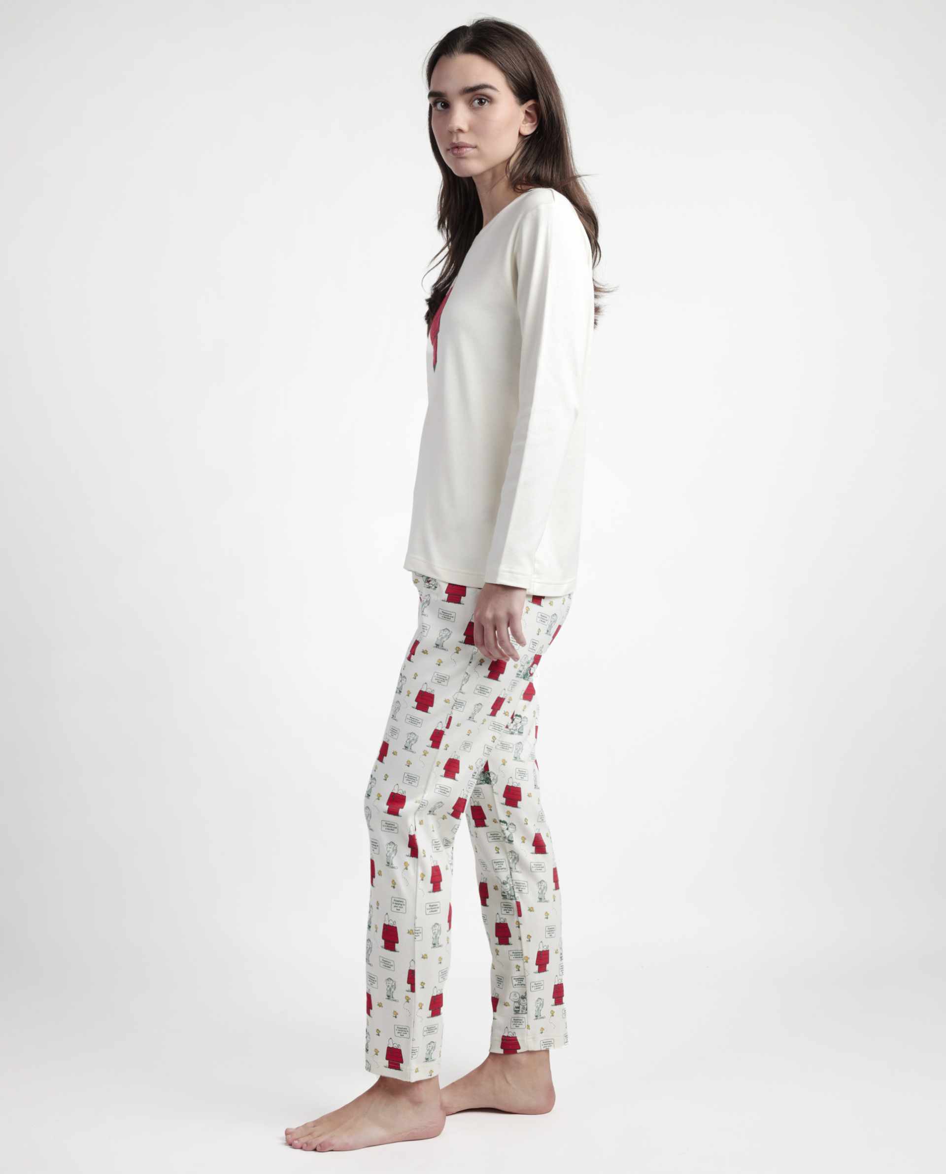 Pigiama manica lunga Peanuts 63241 avorio