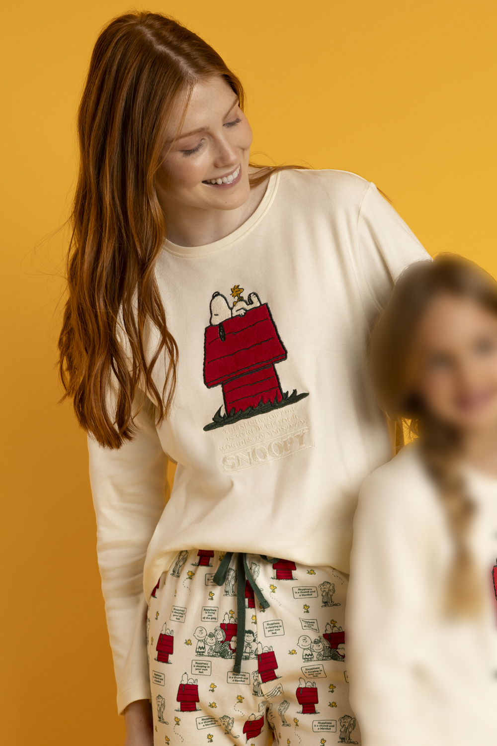 Pigiama manica lunga Peanuts 63241 avorio