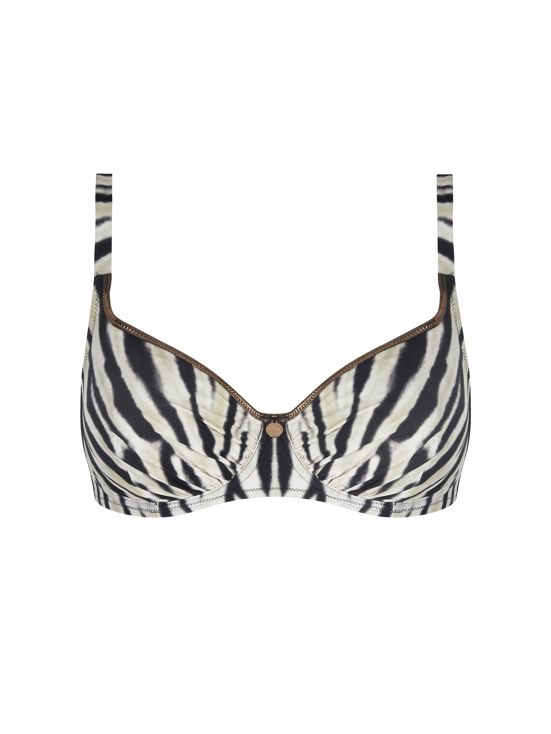 Reggiseno bikini per seni generosi Antigel FBB3649 Bianco/nero