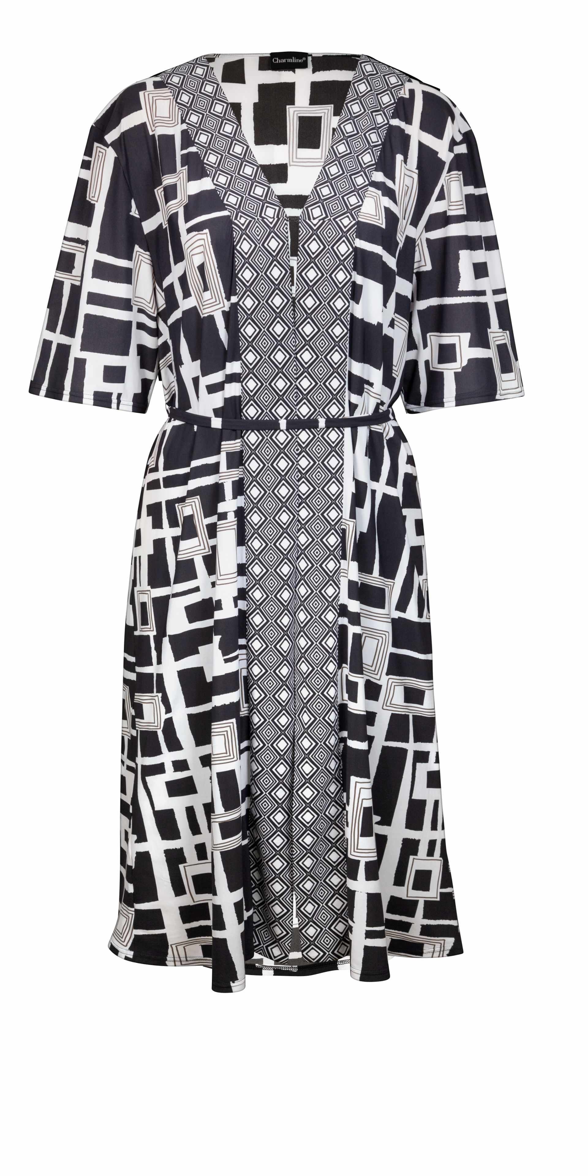 Copricostume/caftano By Charmline C3210 754 077 bianco/nero