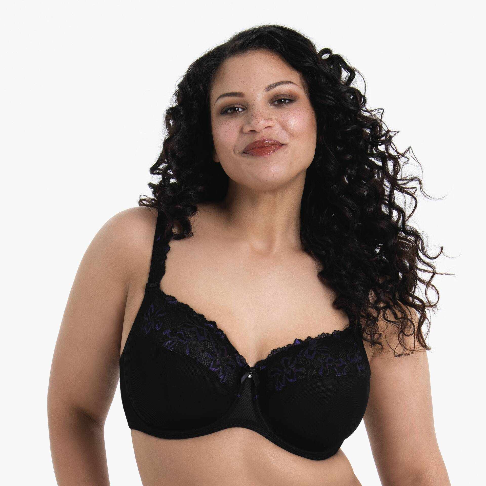 Reggiseno per seni grandi 5253 nero coppe F G H I J