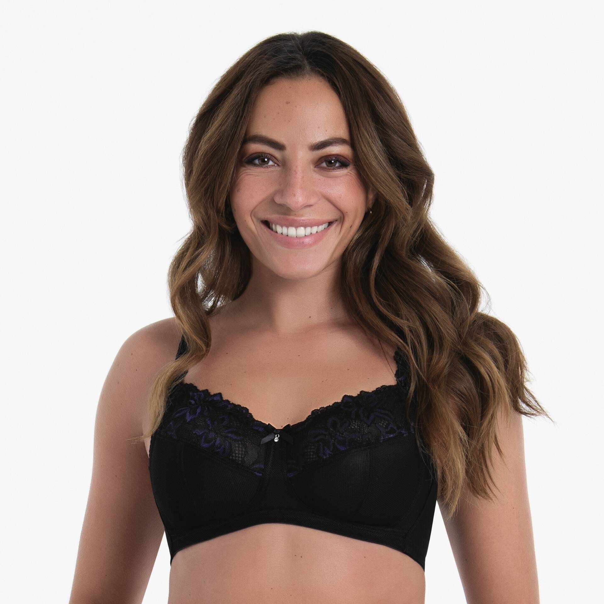 Reggiseno senza ferretto Anita 5254 nero coppe E F G