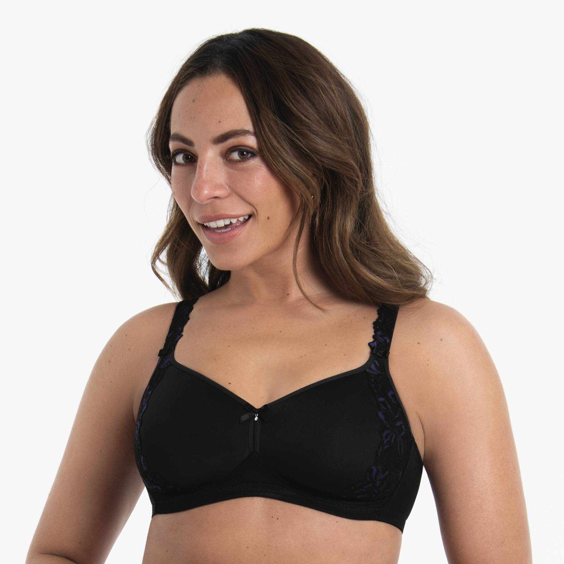 Reggiseno senza ferretto, coppa spacer 5256 nero