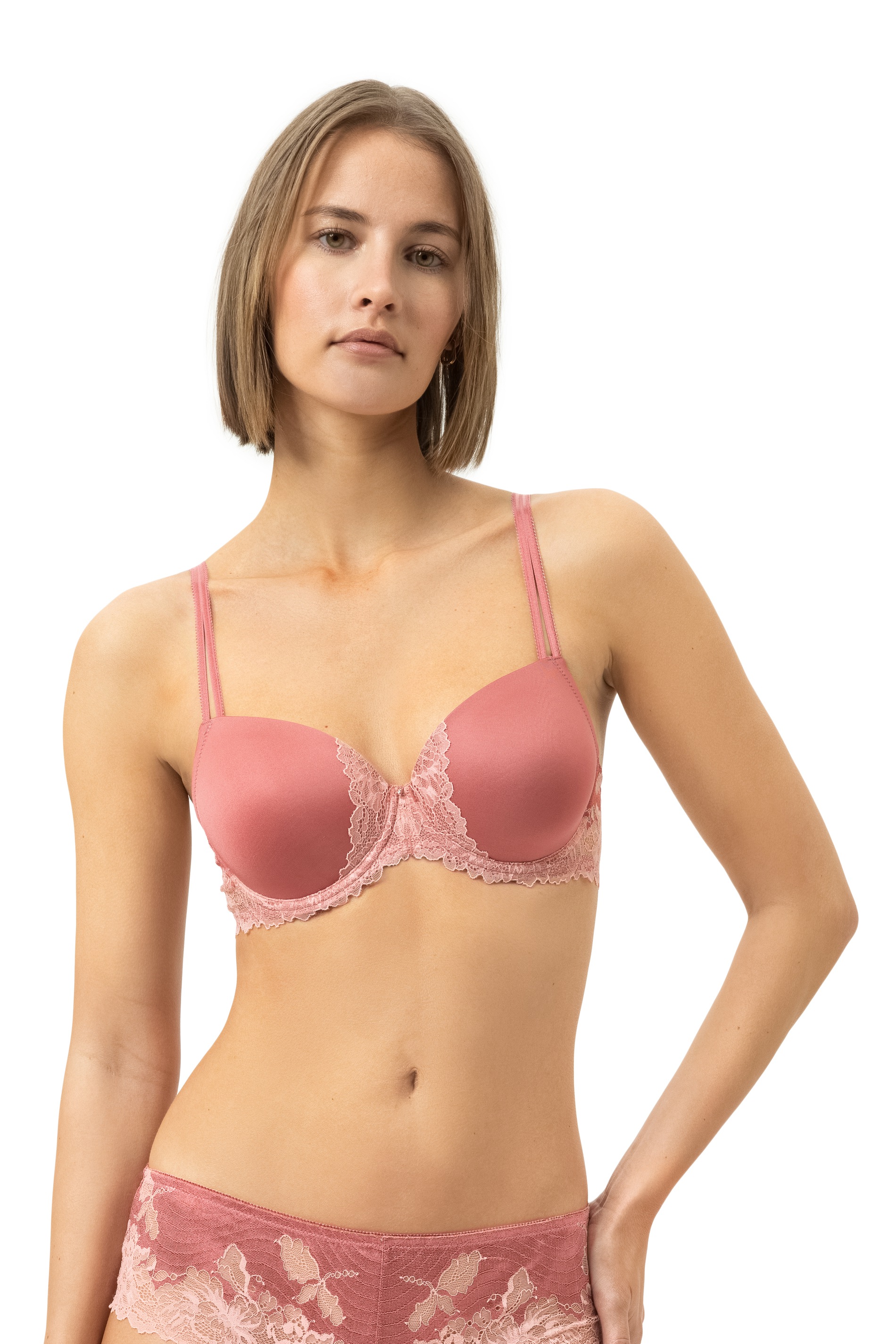 Reggiseno bi-stretch Mey 74284 per seni medi e grandi avorio e avorio e rosa blush