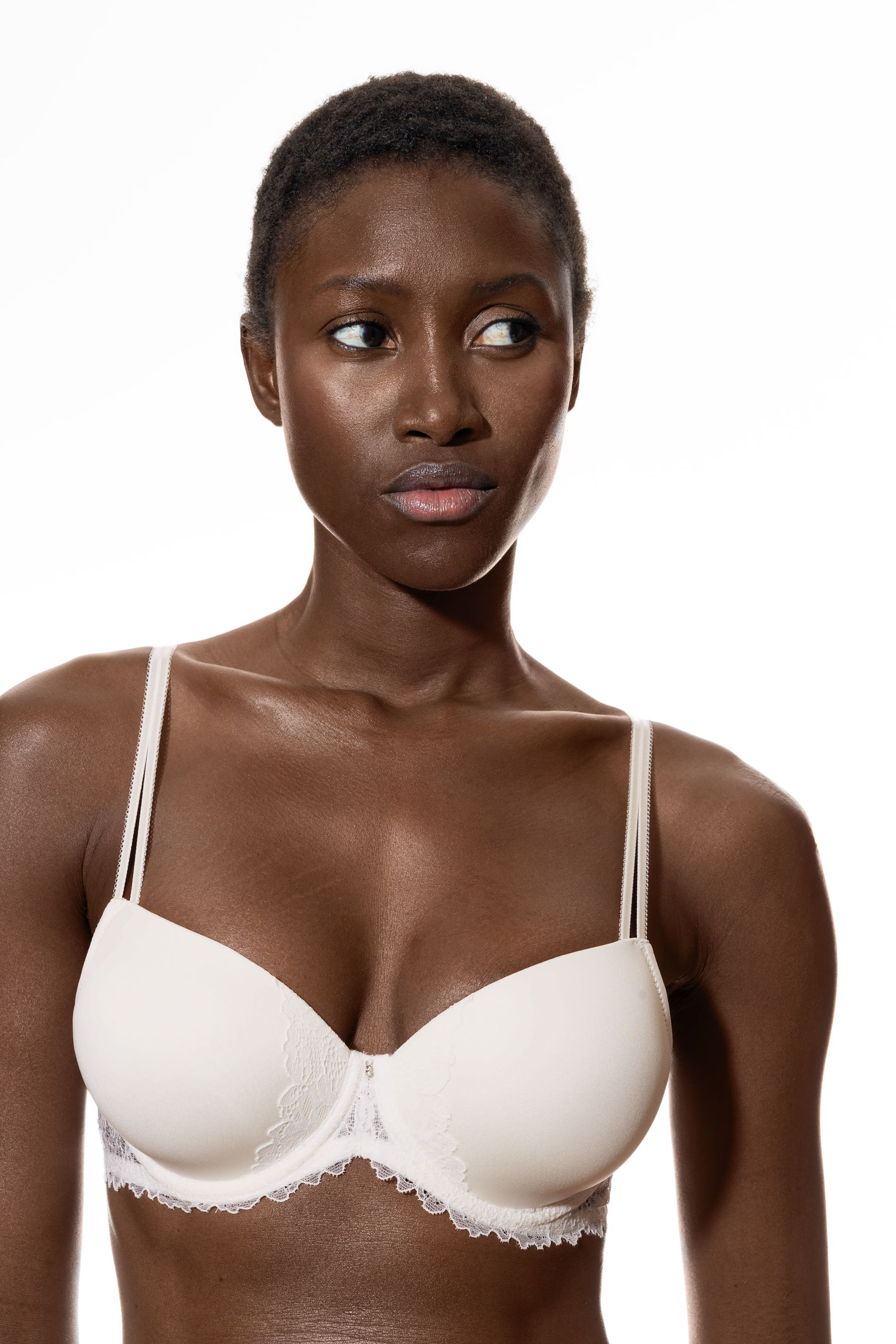 Reggiseno bi-stretch Mey 74284 per seni medi e grandi avorio e avorio e rosa blush