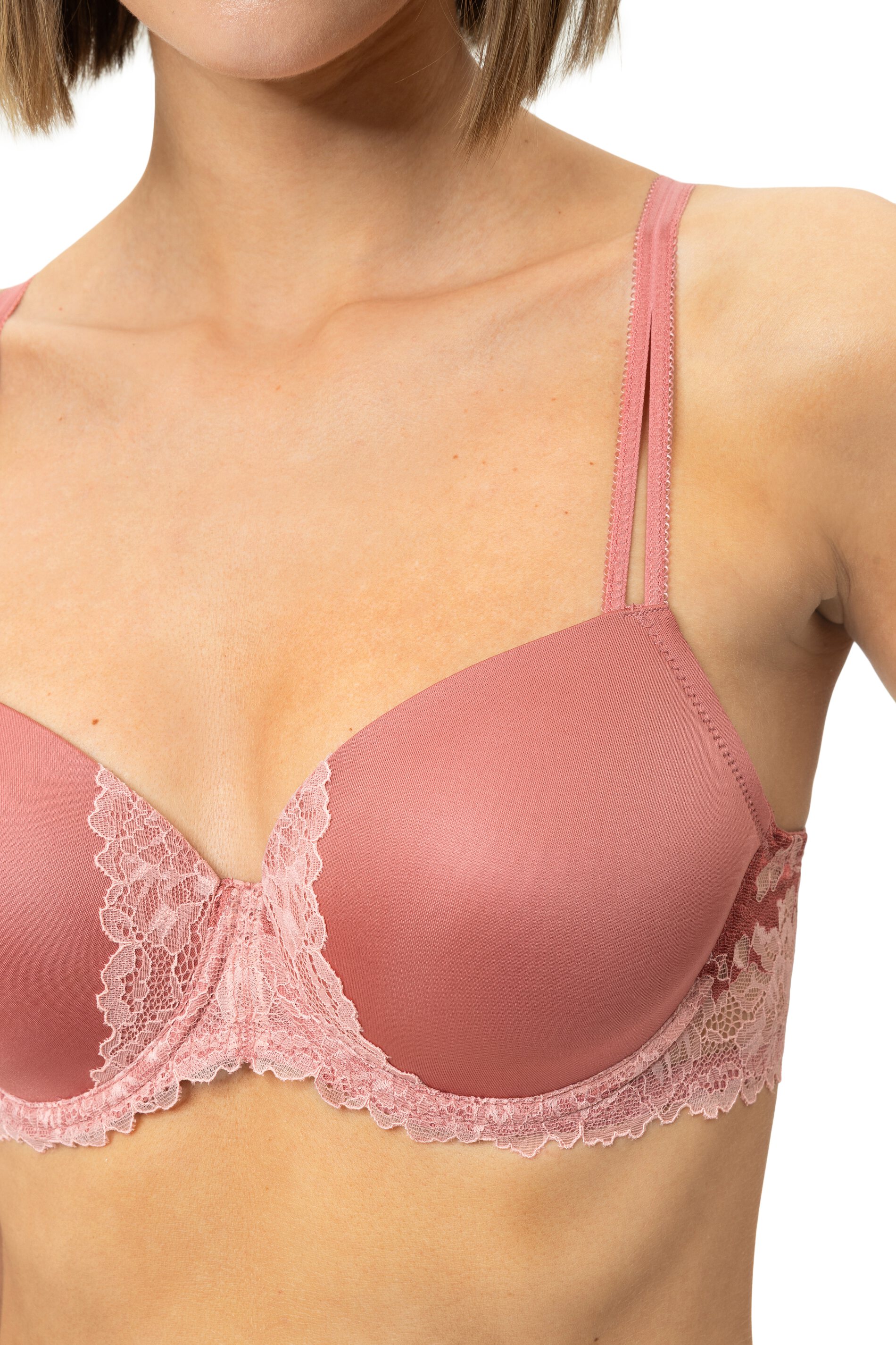 Reggiseno bi-stretch Mey 74284 per seni medi e grandi avorio e avorio e rosa blush