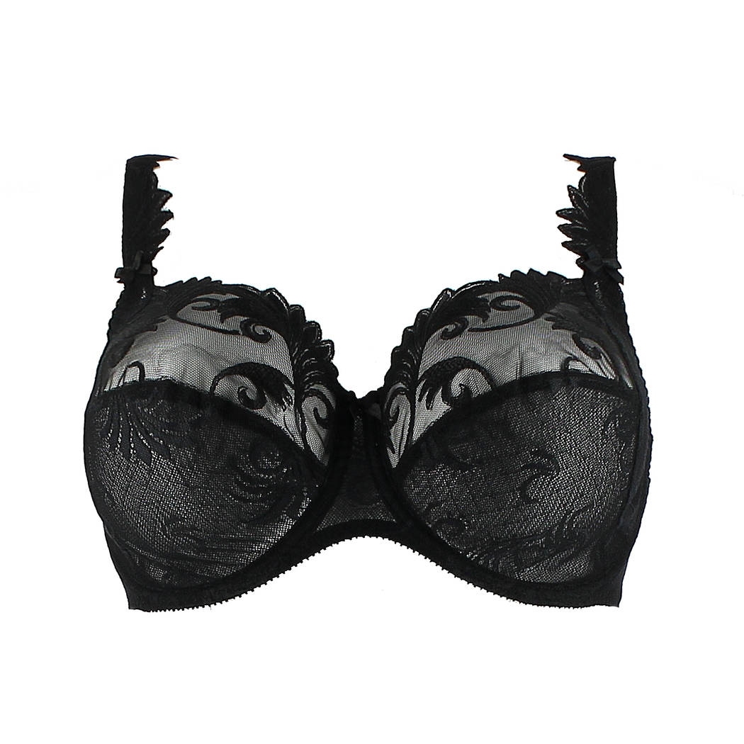 Reggiseno con ferro taglie forti thalia 0756 nero Empreinte coppa F G H