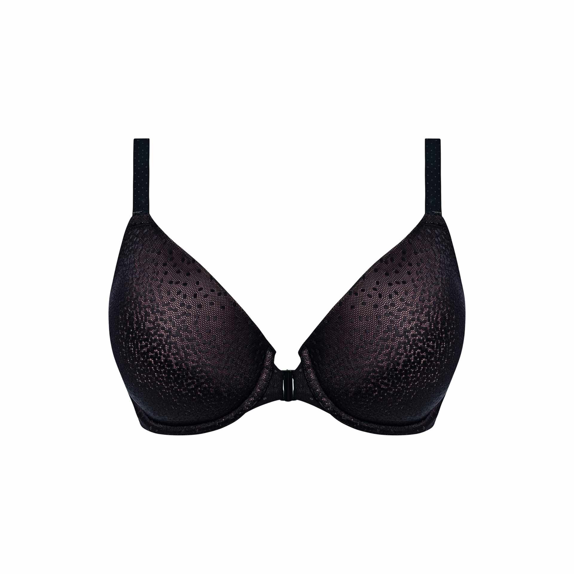 Reggiseno con apertura anteriore con ferretto Wacoal WA853403 nero e nudo