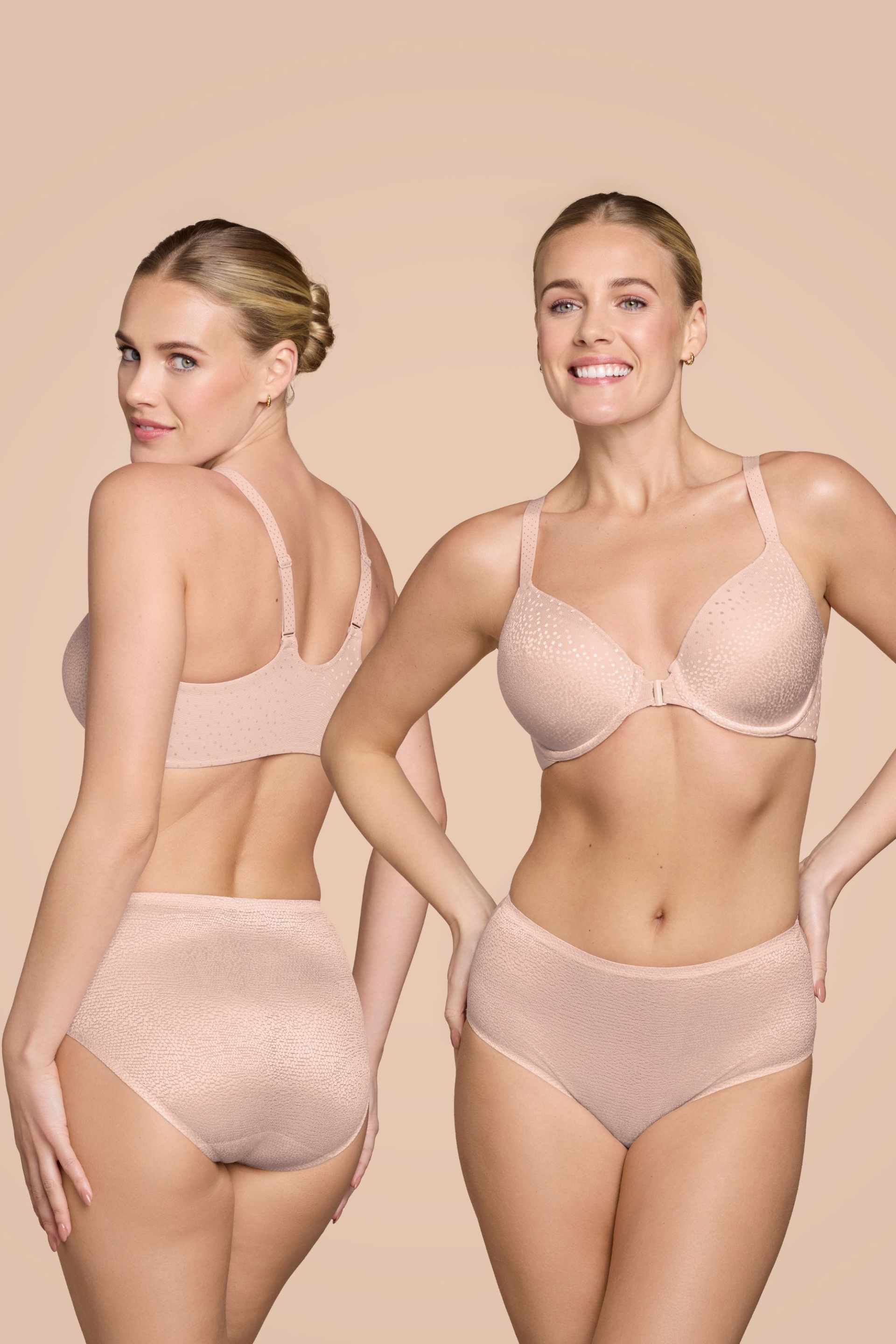 Reggiseno con apertura anteriore con ferretto Wacoal WA853403 nero e nudo