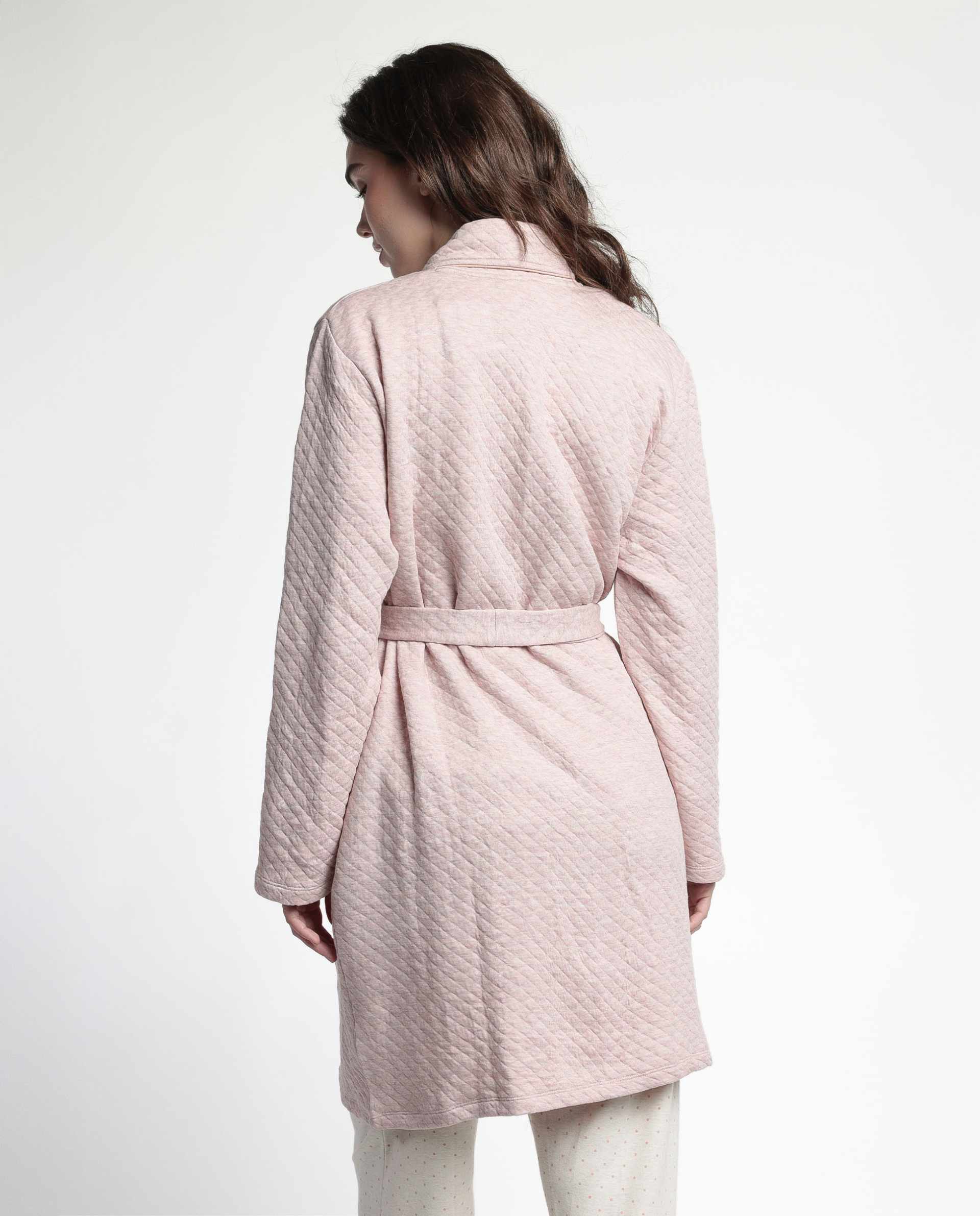 Vestaglia incrociata trapuntata 67241 rosa