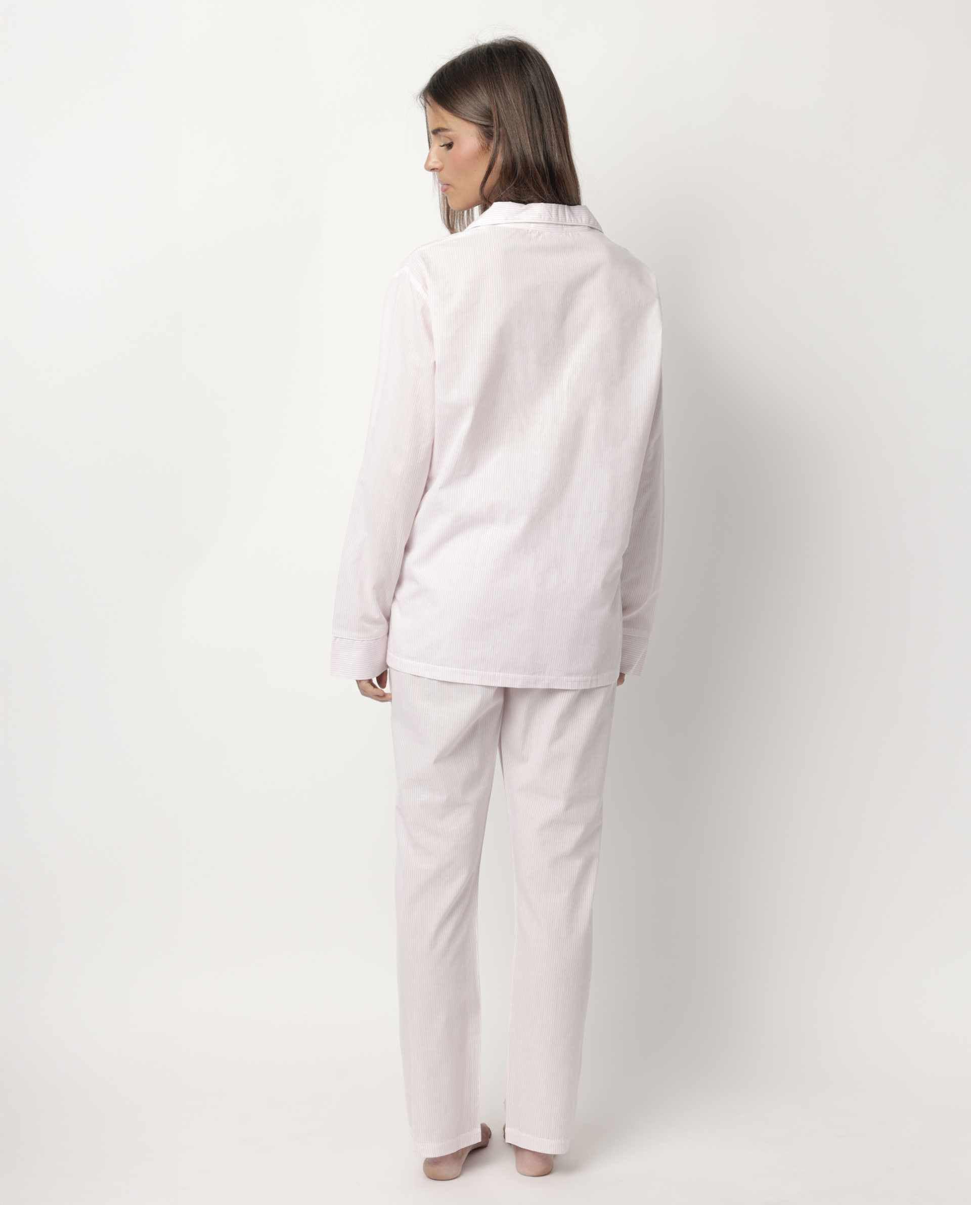 Pigiama taglio uomo manica lunga cotone 63625 rosa