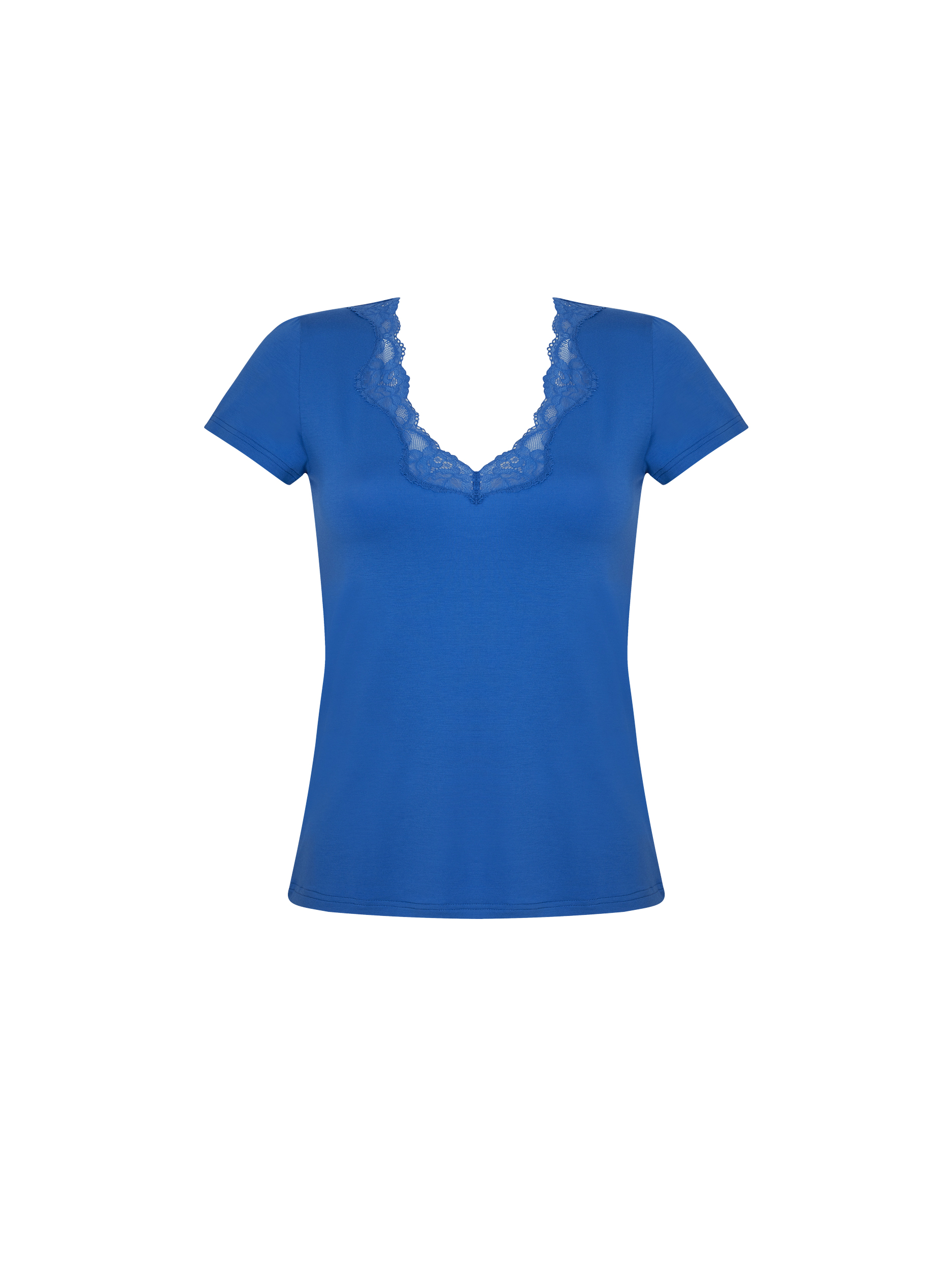 ENA9106 t shirt manica corta bluette