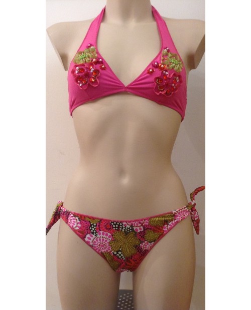 Bikini a triangolo ricamato 73-8329