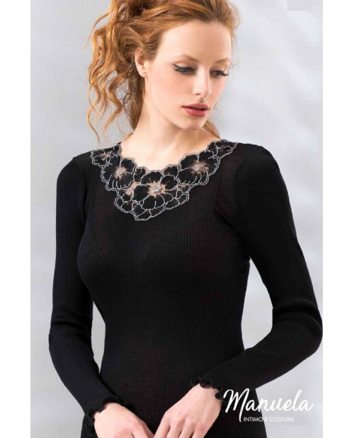 Maglia lana e seta manica lunga OS4407