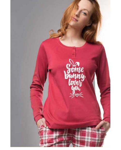 Pigiama con pantalone scozzese Y47535