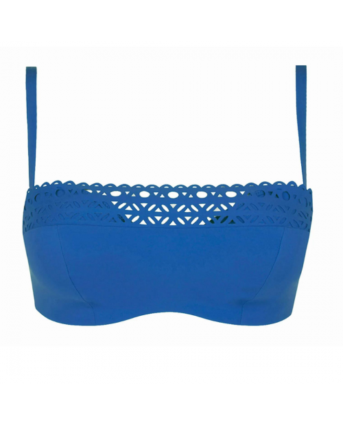 Reggiseno bikini a fascia Ajourage Couture by Lise Charmel ABA5015 Blu pacifico e turchese