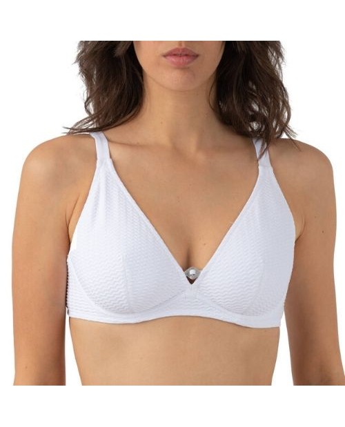 Reggiseno bikini con ferretto L'Exquise di Antigel FBA3220 Bianco