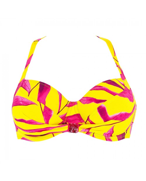 Reggiseno bikini coppe capienti FBA3582 giallo