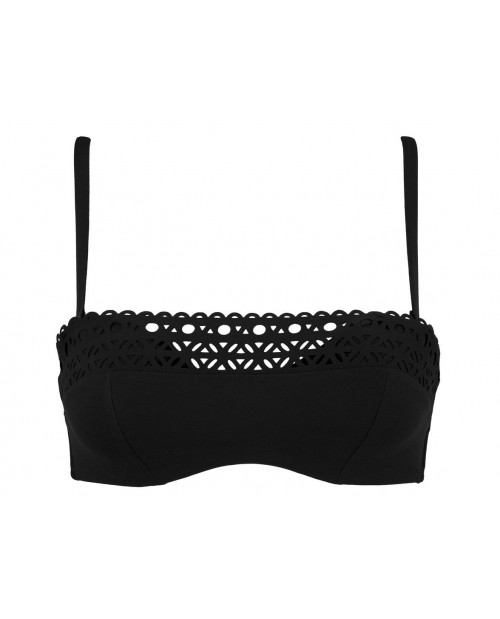 Reggiseno bikini fascia coque 15B Ajourage Couture ABA5015 nero