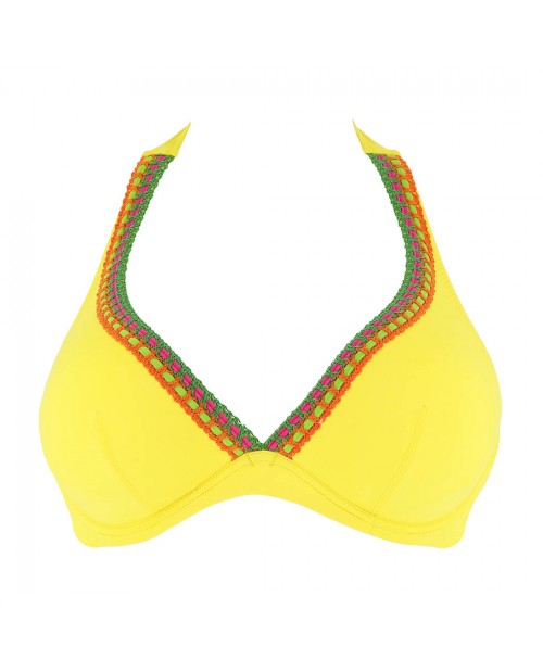 Reggiseno bikini triangolo armature giallo FBA3202 di Antigel