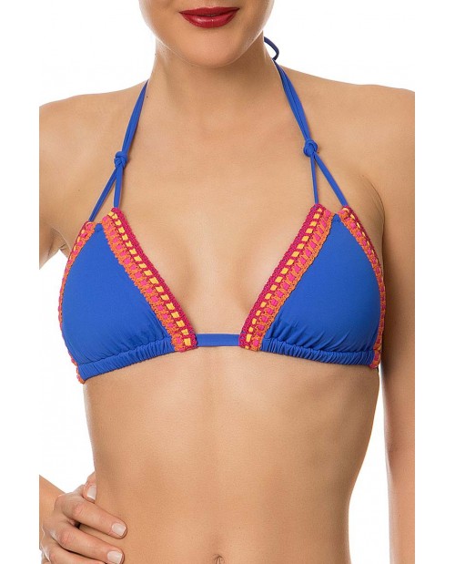 Reggiseno bikini triangolo bluette - rosso EBA2702