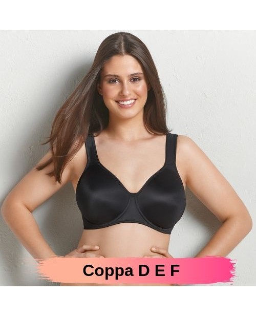 Reggiseno con ferretto 5490 Twin di Rosa Faia coppa D E F nero