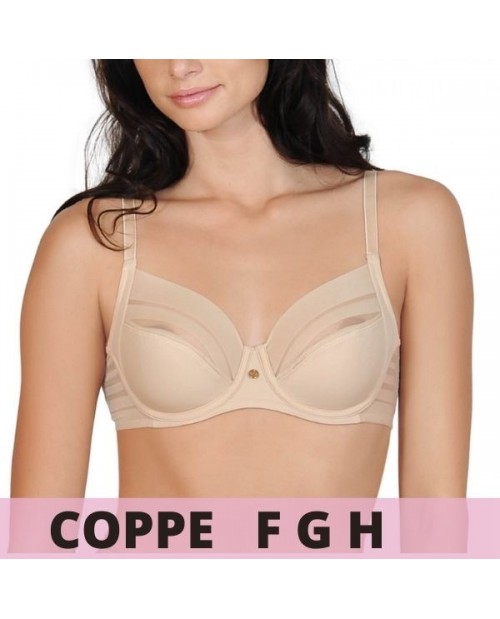 Reggiseno con ferretto coppe profonde F G H 20148 Nudo