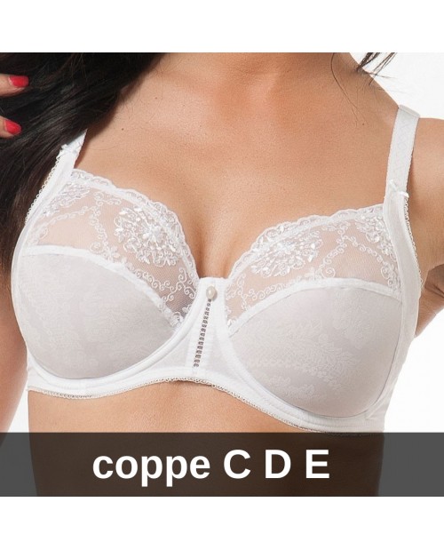 Reggiseno con ferretto Lilly Rose 0782 coppe C D E avorio