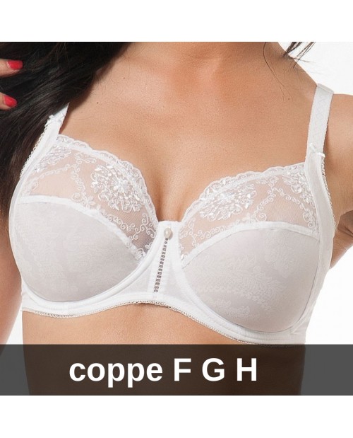 Reggiseno con ferretto Lilly Rose 0782 Coppe F G H avorio