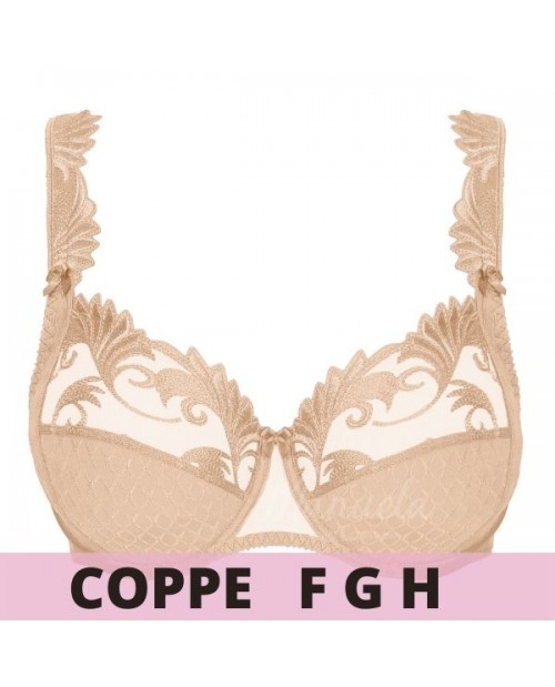 Reggiseno con ferretto per seni generosi e taglie forti Thalia di Empreinte 1756 F G H