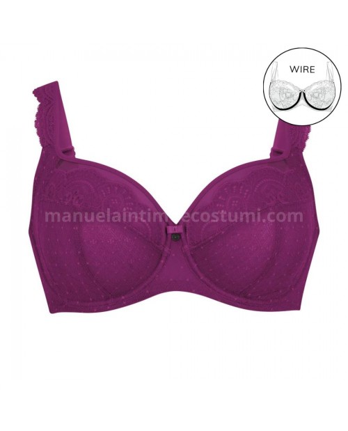 Reggiseno con ferretto Selma 5635 coppa F G H I Selma di Anita Purple wine