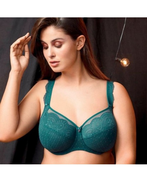 ᐅ Reggiseno con ferretto Selma 5635 coppa F G H Selma di Anita verde, reggiseno in pizzo smerlato, della collezione Selma di Anita con ferretto  ideale per seni prosp