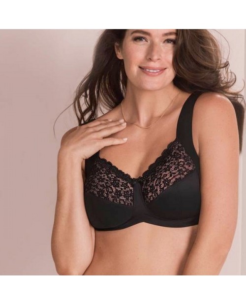 Reggiseno confort senza ferretto 5813 nero coppa C D