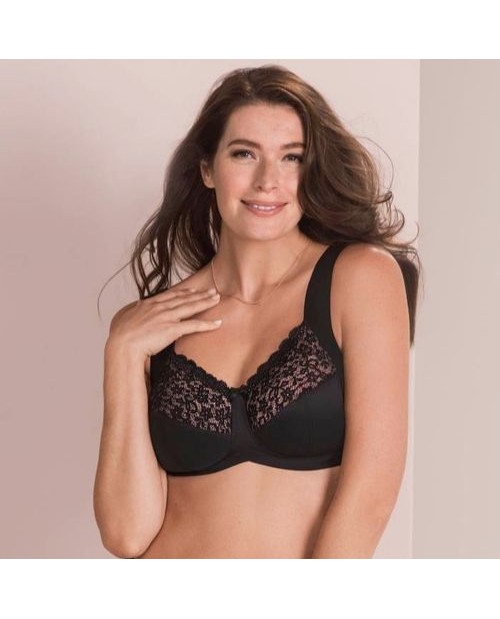 Reggiseno confort senza ferretto 5813 nero nudo coppa E F