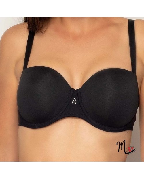 Reggiseno coque con ferretto coppe grandi FCH8066 Nero