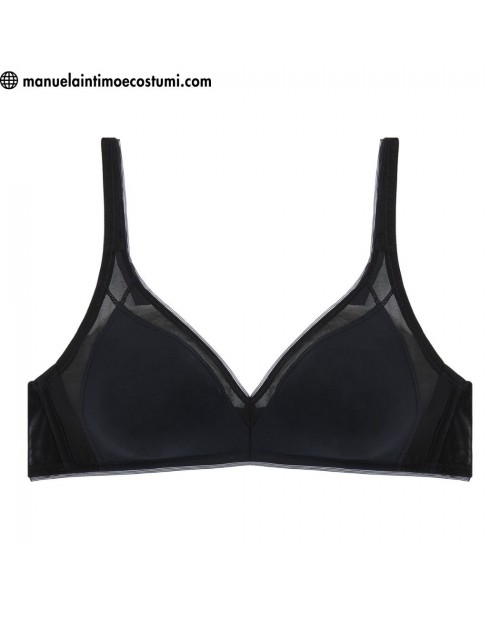 Reggiseno senza ferretto by Gemma 11177 nero e nudo